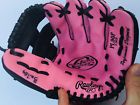 083321186226 Rawlings Girl Baseball Tball Glove Black Pink Performance