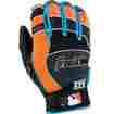 21352f2 Franklin Sports Shok-pro Batting Glove Black Blue Orange Adult Medium