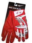 884751039942 Nike Mvp Elite Red White Batting Baseball Gloves