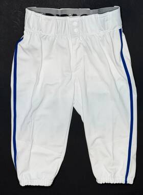 Adidas 194829622106 Icon Pro Knicker Baseball Pants White Royal Piped. Youth Large