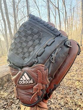 Cl1250 Adidas Rg Genuine Steerhide Baseball Softball Glove 12.5 Inch Brown Black