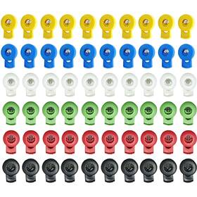 Ainiveiya Pl-170 60 Pcs Glove Lace Locks 6-color Plastic Baseball Multicolor