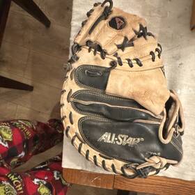 K7ab All Star Pro Elite Catchers Mitt Tan/black Leather Baseball Glove