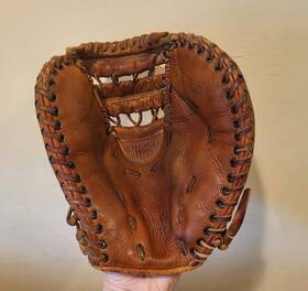 Fbm58 Andia First Baseball Glove Rht Full Grain Cowhide #fbm58 Vintage