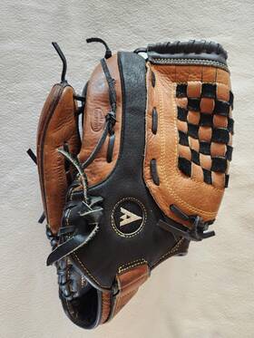 10-p140 Armstrong 14 Inch Pattern Lht Black Leather Baseball Softball Glove Mitt
