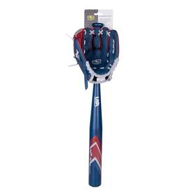 Athletic Works 976782031997 Teeball Bat And Glove Combo Set Blue/red