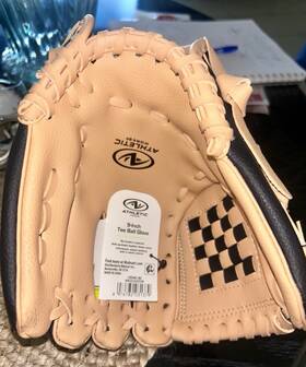 Cs3602-9ba Athletic Works 9-inch Tee Ball Glove Beige Black Synthetic Leather Closed Webbi