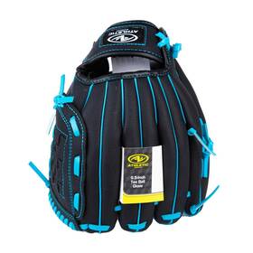 Csbs002-wb Athletic Works 9.5-inch Teeball Glove Black/blue Unisex 1 Each