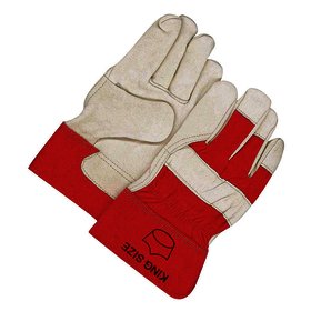 40-1-1512rxl Bdg Leather Gloves Red Tan Xl Pr