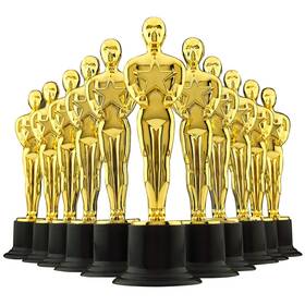 Bedwina 850054730251 Gold Trophy Award Mini Trophies Bulk - Pack Of 12 Golde