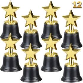 Bedwina 850068114481 Star Trophy Award - Pack Of 12 Bulk 4.5 Inch Gold Trophies Fo