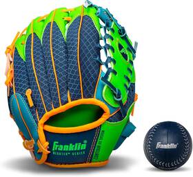 Branded01 744759312303 Sports Kids Baseball Glove Foam Ball Sets Meshtek Youth Teeball Gloves For