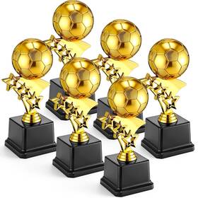 Breezehug Sya-breezehug-0284 6 Pack Soccer Trophies For Awards 7.4 Inch Tall Gold Participation Plastic T