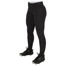 Champro 752044780973 Womens Tournament Traditional Low-rise Polyester Softball Pant Small Black