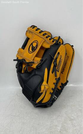Ap-475 Champro Yellow Black Leather Right Handed Thrower Baseball Glove
