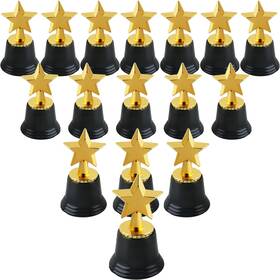 Lb-021 Cotiny 16 Pcs Mini Star Trophy Awards Plastic Small Gold Cups Bulk For Kids S