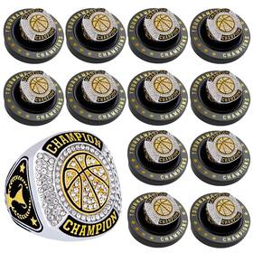 Daijbling 756352714347 12 Pcs Basketball Championship Ring Sport Ball Trophy Award G
