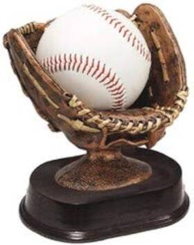 Rx680ab Decade Awards 445010892895 Baseball Glove Ball Holder Trophy Bronze - 5 Inch Tall Game Award