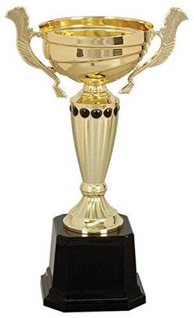 Decade Awards 713331116516 Cup Trophy Gold - 10 Inch Engraved Metal Corporate Award Engrav