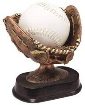 Decade Awards 713331116936 Softball Glove Ball Holder Trophy Bronze - 6 Inch Tall Game Aw