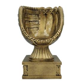 Decade Awards 819758022291 Softball Glove Action Pedestal Trophy - 8 Inch Tall Winning Holder