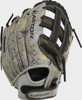 Ehv110g Easton 2024 Havok 11 Inch Left Hand Throw Youth Baseball Glove Yellow Splatter