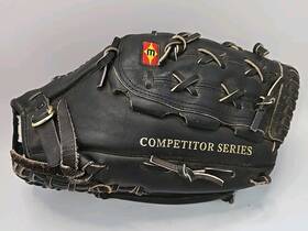 Ex1250b Easton Black Leather Baseball Glove 12 1/4 Inch Rh Throw-competitor Series