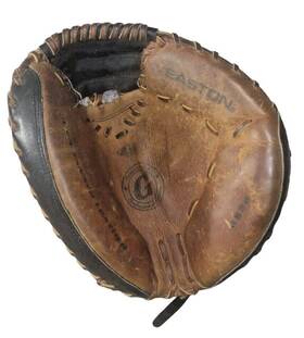 Gs20 Easton Black / Brown Leather Catchers Baseball Mitt Rht - Great Condition