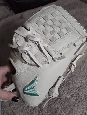 Hfp12 Easton Fundamental Series 12 Inch Leather Baseball Softball Glove Gray White