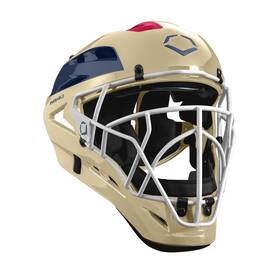 Wb5708406m Evoshield Pro-srz Catchers Helmet - Sand/navy/scarlet Medium Wb5708406m Evoshield Pro-srz Catchers Helmet - Sand/navy/scarlet Medium