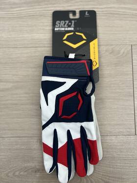 Wb57120 Evoshield Nwt Usa Baseball Batting Gloves Size L White/red Adult Large