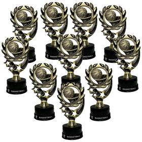 Express Medals 680083541784 10 Pack Of 7 Inch Tall Basketball Trophy Awards That Include Silicone Basketb