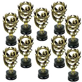 Express Medals 680083545560 10 Pack Of 7 Inch Tall Soccer Trophy Awards Includes Silicone Wrist Ba