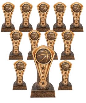 Express Medals 680083546253 12 Pack Of 6.5 Inch Tall Cobra Basketball Trophy Awards Boys Girls Mens Women