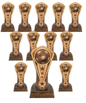 Fba-ca191-soccer-12pk-b Express Medals 12 Pack Of 6.5 Inch Tall Cobra Soccer Trophy Awards Boys Girls Mens Women You