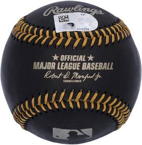 Fanatics Authentic 793388937265 Rawlings Black Leather Baseball Certified