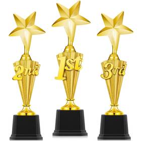 Qua-foilswirl-1502 Foilswirl 3 Pcs 3rd 2nd 1st Place Trophy First Plastic Award For Sports To
