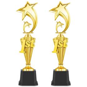Qua-foilswirl-2726 Foilswirl 1st Place Trophy First Award For Sports Tournament Funny Gold Winner Tr