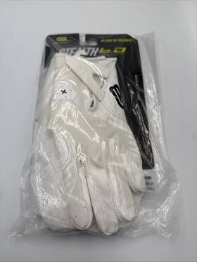 Football Gloves 811471037484 Grip Boost Stealth 6.0 Adult Pro Gloves. White. Medium