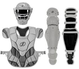Force3 Pro Gear 689154872147 Defender Helmet Catchers Set Gray Youth