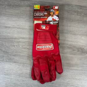 Franklin 025725459407 Cfx Pro Full Color Chrome Batting Gloves Red - Adult Xl