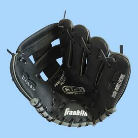 22458 Franklin 025725563500 Ready To Play Tee Ball Baseball Glove 8 1/2 Inch Black And Gray Rht