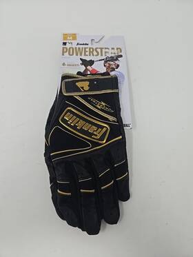 1230314101 Franklin Powerstrap Gold Black And Mlb Baseball Batting Gloves Sz Medium New