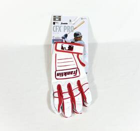 1231114101 Franklin Cfx Pro Hi-lite White And Red Mlb Baseball Batting Gloves Sz M New Rare