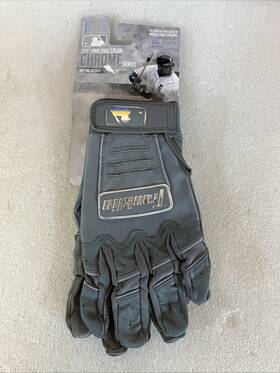 20597f5 Franklin Cfx Pro Full Color Chrome Batting Gloves Gray Adult Xl New