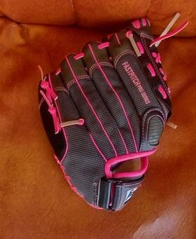 22320-11 Franklin 22321-12 Fastpitch Proseries Glove Mitt Rht Durabond Lacing Pink Black