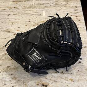 Franklin 22420 33.5 Inch Catchers Mitt Black Leather Left Hand Adjustable Strap