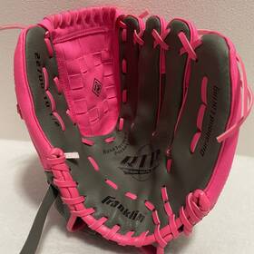 22700p3 Franklin 22700 Girls Pink And Gray Rht Baseball Glove Mitt Youth 10.5 Inch Excellent