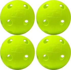 23460 Franklin Mlb Idb Softball Yellow 4-pc Indestruct-a-ball In A Mesh Bag