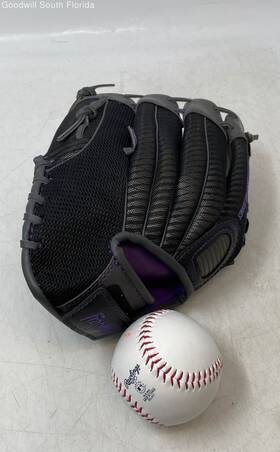 22431 Franklin Rawlings Fastpitch Pro Kids Black Baseball Glove And Official